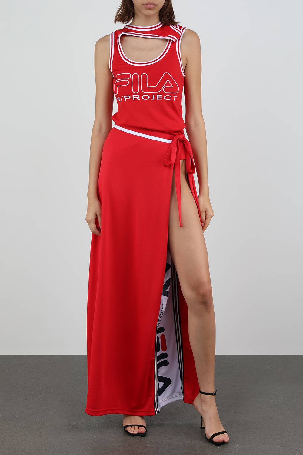 פילה X וואי פרוג'קט חצאית מקסי אדומה עם שסע